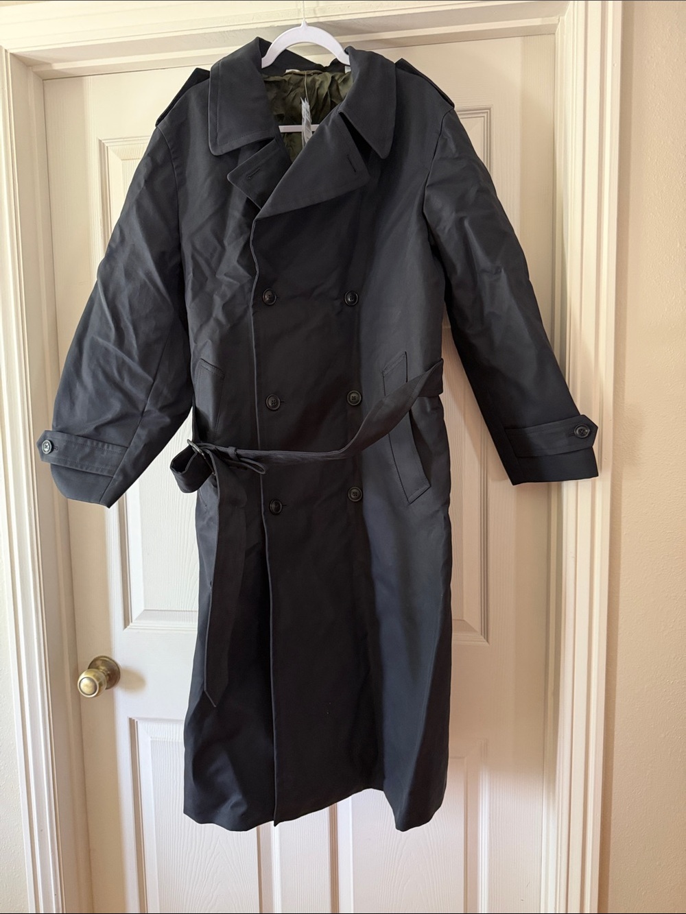 Todd Snyder Black Double-Breasted Trench Coat with Belt Sz S. New